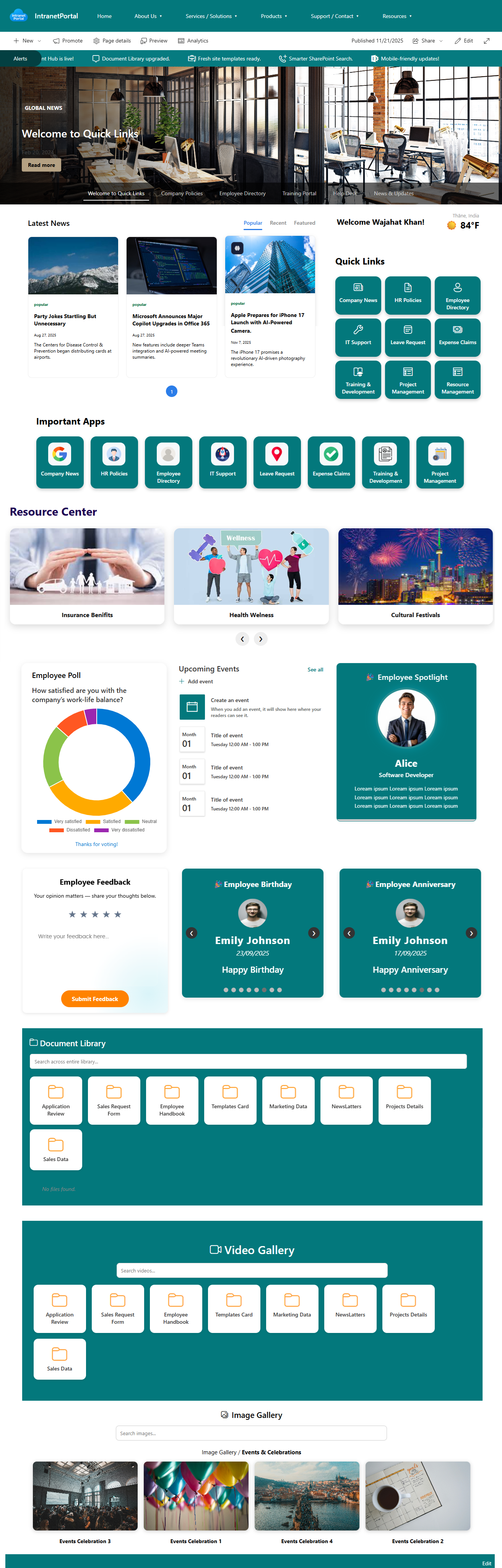 Intranet Portal Preview